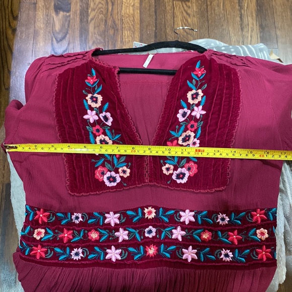 Free People embroidered Midi dress M - Picture 12 of 13